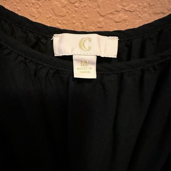 Charming Charlie black off the shoulder top with colorful tassels - Picture 7 of 9